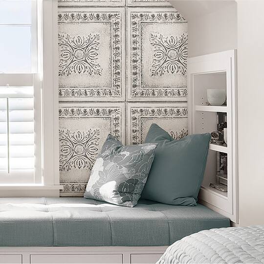 NuWallpaper Reclaimed Tin Peel & Stick Wallpaper